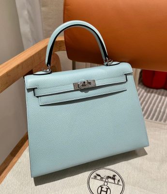 Tui Hermes Kelly sz 25 da spon mau xanh brume 2