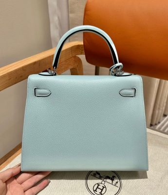 Tui Hermes Kelly sz 25 da spon mau xanh brume 3