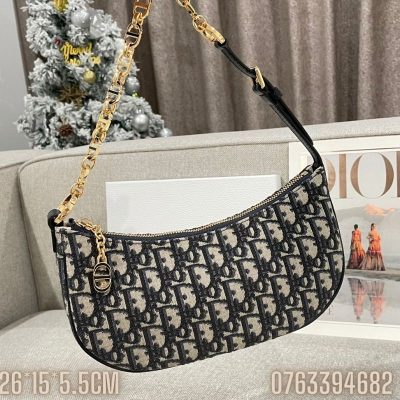 Tui nu Dior Lounge Canvas hoa tiet logo TND07 4