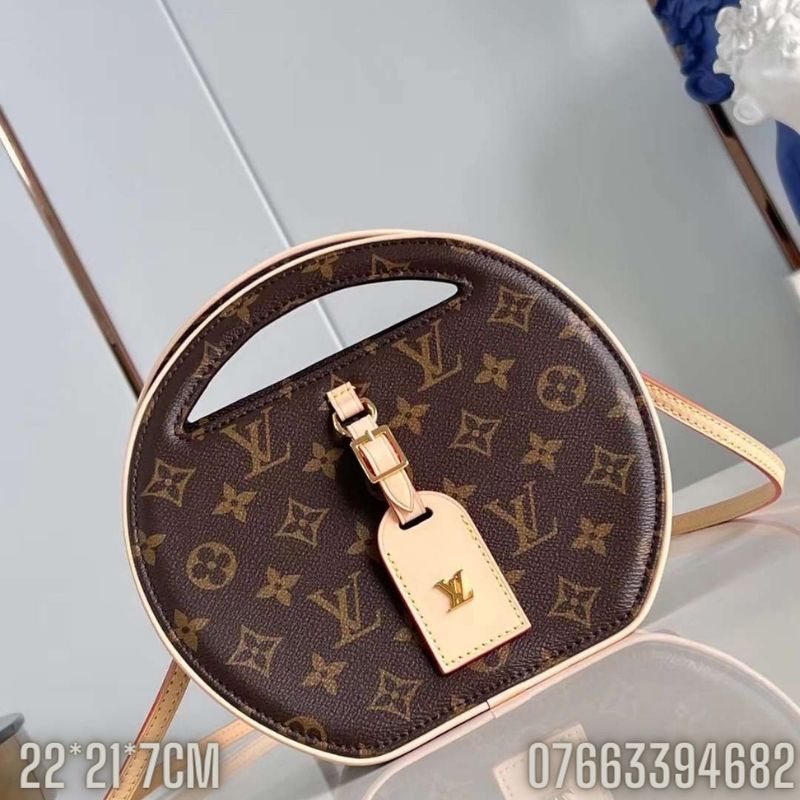 Tui nu Louis Vuitton hoa tiet hoa logo dang tron mau nau TNLV22