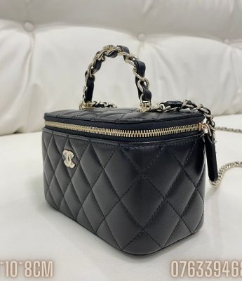 Tui xach Chanel Vanity With Chain da cuu mau den TNCN14 1