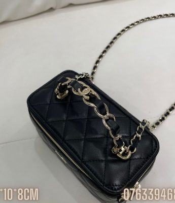 Tui xach Chanel Vanity With Chain da cuu mau den TNCN14 2