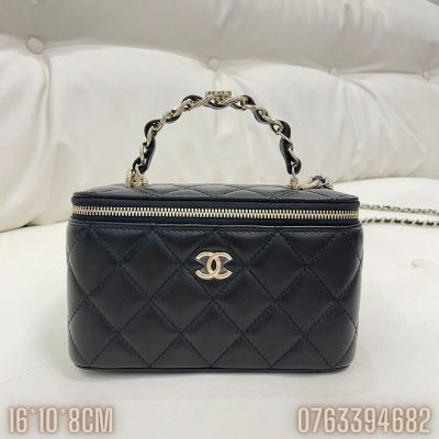 Tui xach Chanel Vanity With Chain da cuu mau den TNCN14