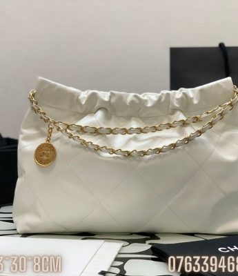 Tui xach nu Chanel Hobo mau trang TNCN20 3