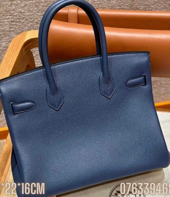 Tui xach nu Hermes Birkin mau xanh duong da togo TNHM16 1