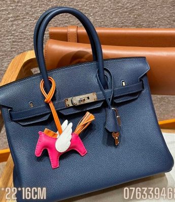 Tui xach nu Hermes Birkin mau xanh duong da togo TNHM16 2