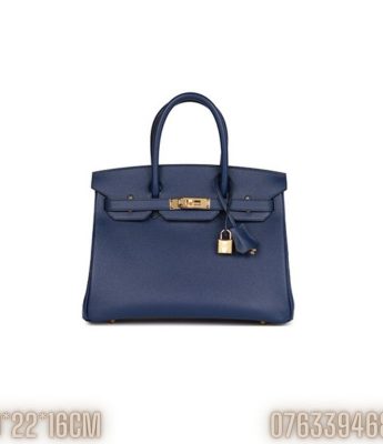 Tui xach nu Hermes Birkin mau xanh duong da togo TNHM16