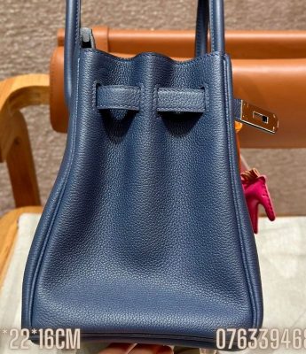 Tui xach nu Hermes Birkin mau xanh duong da togo TNHM16 7