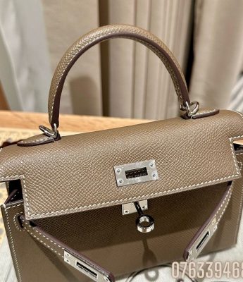 Tui xach nu Hermes Kelly Bag sz min mau xam 7