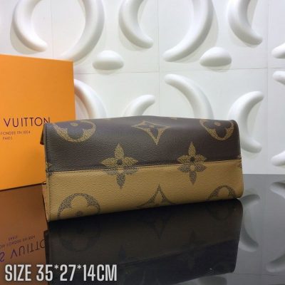 Tui xach nu Louis Vuitton Onthego hoa tiet hoa logo mau nau TXNLV01 1