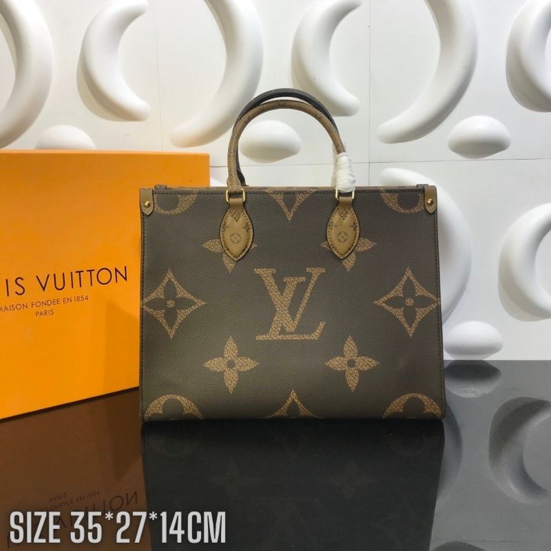 Tui xach nu Louis Vuitton Onthego hoa tiet hoa logo mau nau TXNLV01 3