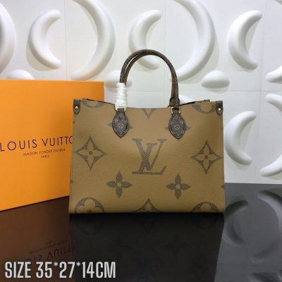 Tui xach nu Louis Vuitton Onthego hoa tiet hoa logo mau nau TXNLV01 5