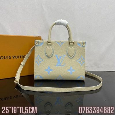 Tui xach nu Louis Vuitton hoa tiet hoa logo mau den size 25 TNLV05 10