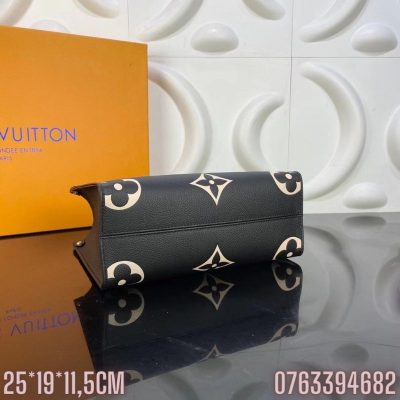 Tui xach nu Louis Vuitton hoa tiet hoa logo mau den size 25 TNLV05 4