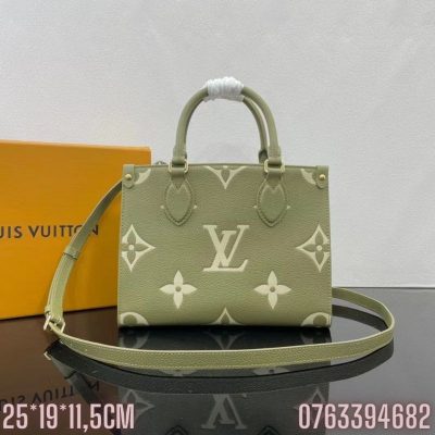 Tui xach nu Louis Vuitton hoa tiet hoa logo mau den size 25 TNLV05 7