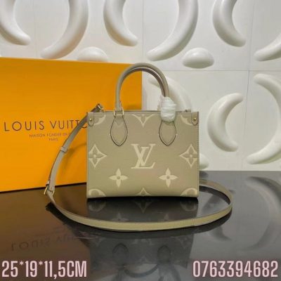 Tui xach nu Louis Vuitton hoa tiet hoa logo mau den size 25 TNLV05 8