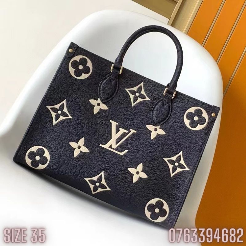 Tui xach nu Louis Vuitton hoa tiet hoa logo mau den size 35 TNLV07 6