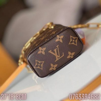 Tui xach nu Louis Vuitton hoa tiet hoa logo mau nau dang dung TNLV04 3