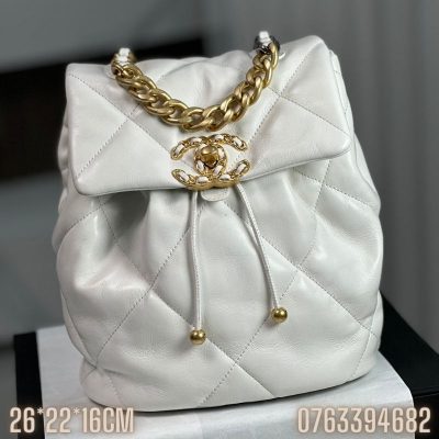 Balo Chanel 24C mau trang BLCN08