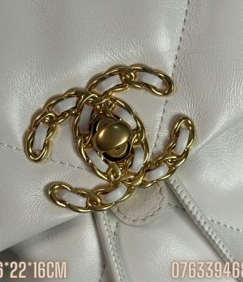 Balo Chanel 24C mau trang BLCN08 6