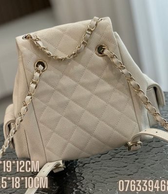 Balo Chanel Backpack mau trang BLCN010 3