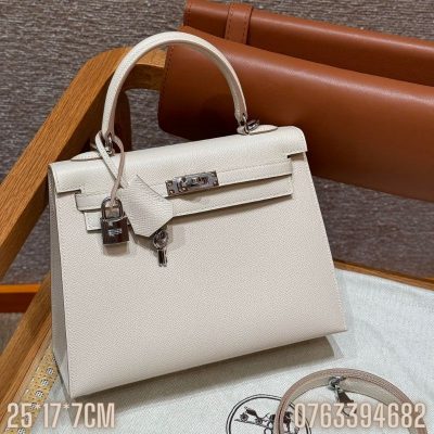 Tui Hermes Kelly da epsom mau trang sua sz 25 TNHM36 3