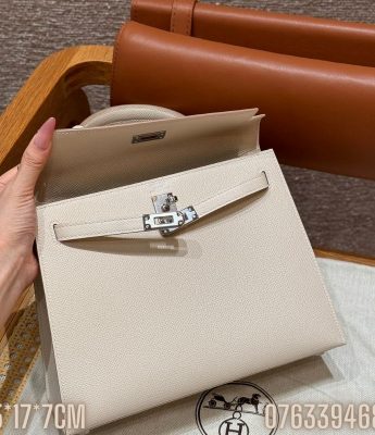 Tui Hermes Kelly da epsom mau trang sua sz 25 TNHM36 6