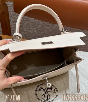 Tui Hermes Kelly da epsom mau trang sua sz 25 TNHM36 8