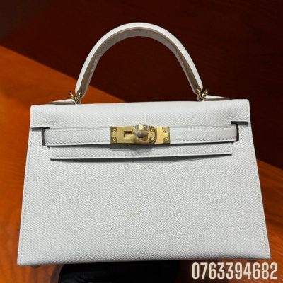 Tui Hermes Kelly mini da epsom mau trang TNHM51