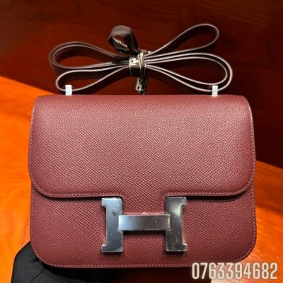 Tui xach Hermes Constance da epsom mau do do sz 19 TNHM34