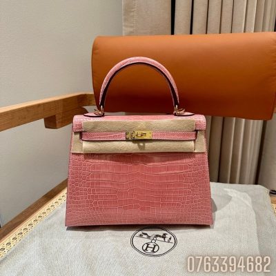 Tui xach nu Hermes Kelly da ca sau mau hong Size 25cm TNHM42