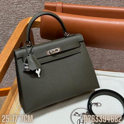 Tui xach nu Hermes Kelly da epsom mau xanh reu sz 25 TNHM30