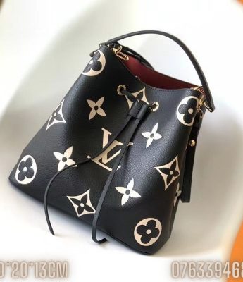 Tui xach nu Louis Vuitton Nano Noe hoa tiet logo mau den TNLV22 6