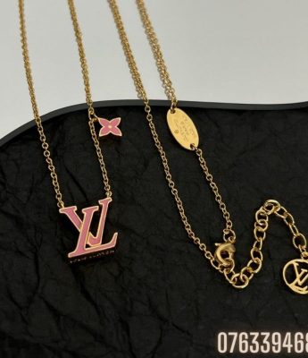 Vong co nu Louis Vuitton mat LV mau hong VCLV05 6