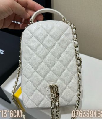 Balo Chanel Mini mau trang BLCN11 2