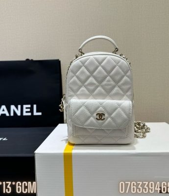 Balo Chanel Mini mau trang BLCN11