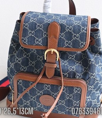 Balo Gucci Denim mini mau xanh BLGC03