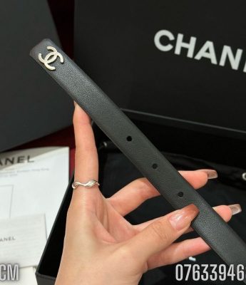 That lung nu Chanel Metal Black CC dinh da ban 2cm TLNC04 3