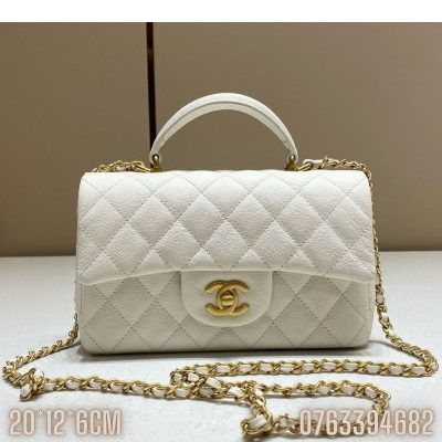 Tui Chanel Classic co quai xach mau trang TNCN41