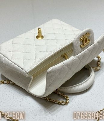 Tui Chanel Classic co quai xach mau trang TNCN41 6