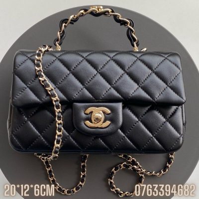 Tui Chanel Flap co quai xach mau den TNCN39 8