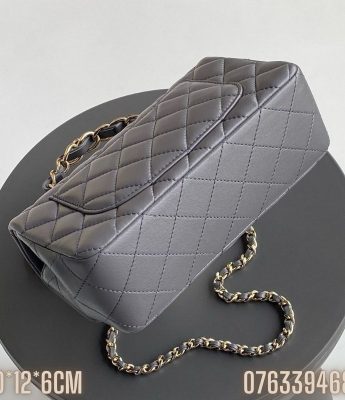 Tui Chanel Flap co quai xach mau xam TNCN40 3