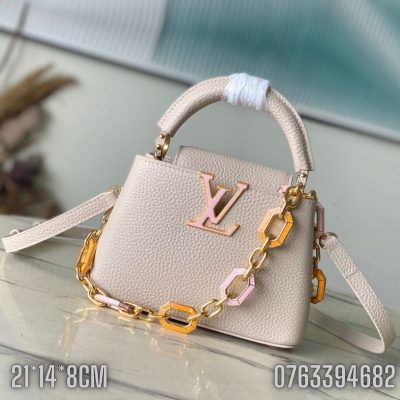 Tui nu Louis Vuitton Capucines Mini mau be TNLV56 1