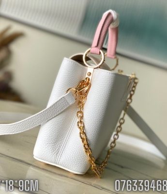 Tui nu Louis Vuitton Capucines Mini mau trang hong TNLV60 1