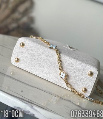 Tui nu Louis Vuitton Capucines Mini mau trang xanh TNLV59 3