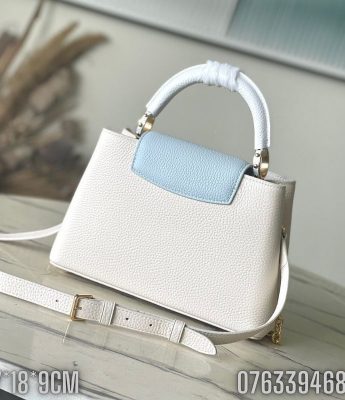 Tui nu Louis Vuitton Capucines Mini mau trang xanh TNLV59 4