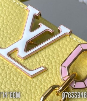 Tui nu Louis Vuitton Capucines Mini mau vang TNLV58 4