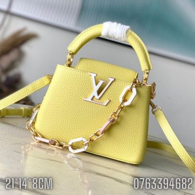 Tui nu Louis Vuitton Capucines Mini mau vang TNLV58