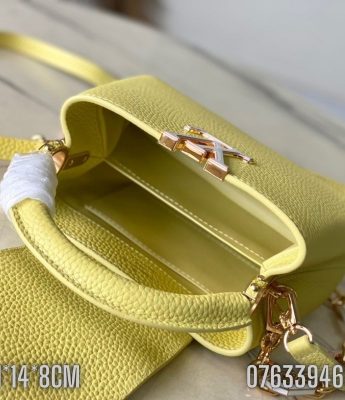 Tui nu Louis Vuitton Capucines Mini mau vang TNLV58 5