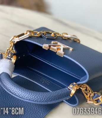 Tui nu Louis Vuitton Capucines Mini mau xanh TNLV57 9